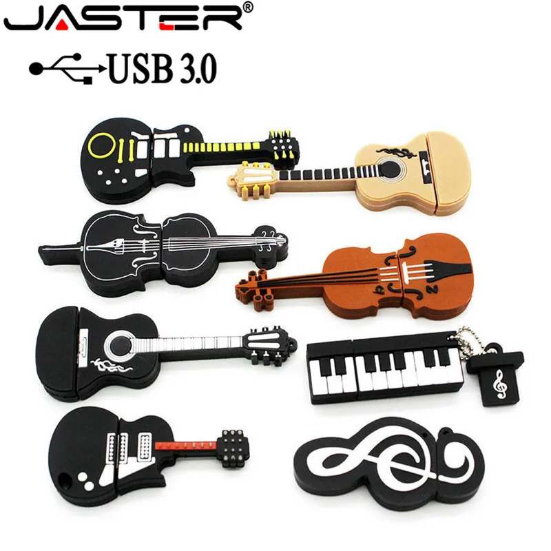 JASTER USB 3.0 Music note pen drive musical instrument usb flash drive pendrive 4GB 16GB 32GB 64GB cartoon memory stick U disk