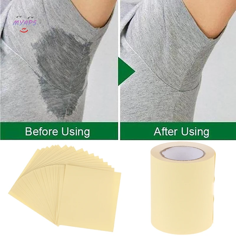 1Roll /20 Sheets Transparent Antiperspirant Sticker Disposable Armpit Prevent Sweat Pads Underarm Dry Dry Keep Dry Sticker