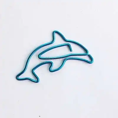 10pcs Dolphin Clip di Carta Clip di Carta Clip di Carta A Forma di Clip di Carta Del Fumetto A Mano Conto Clip