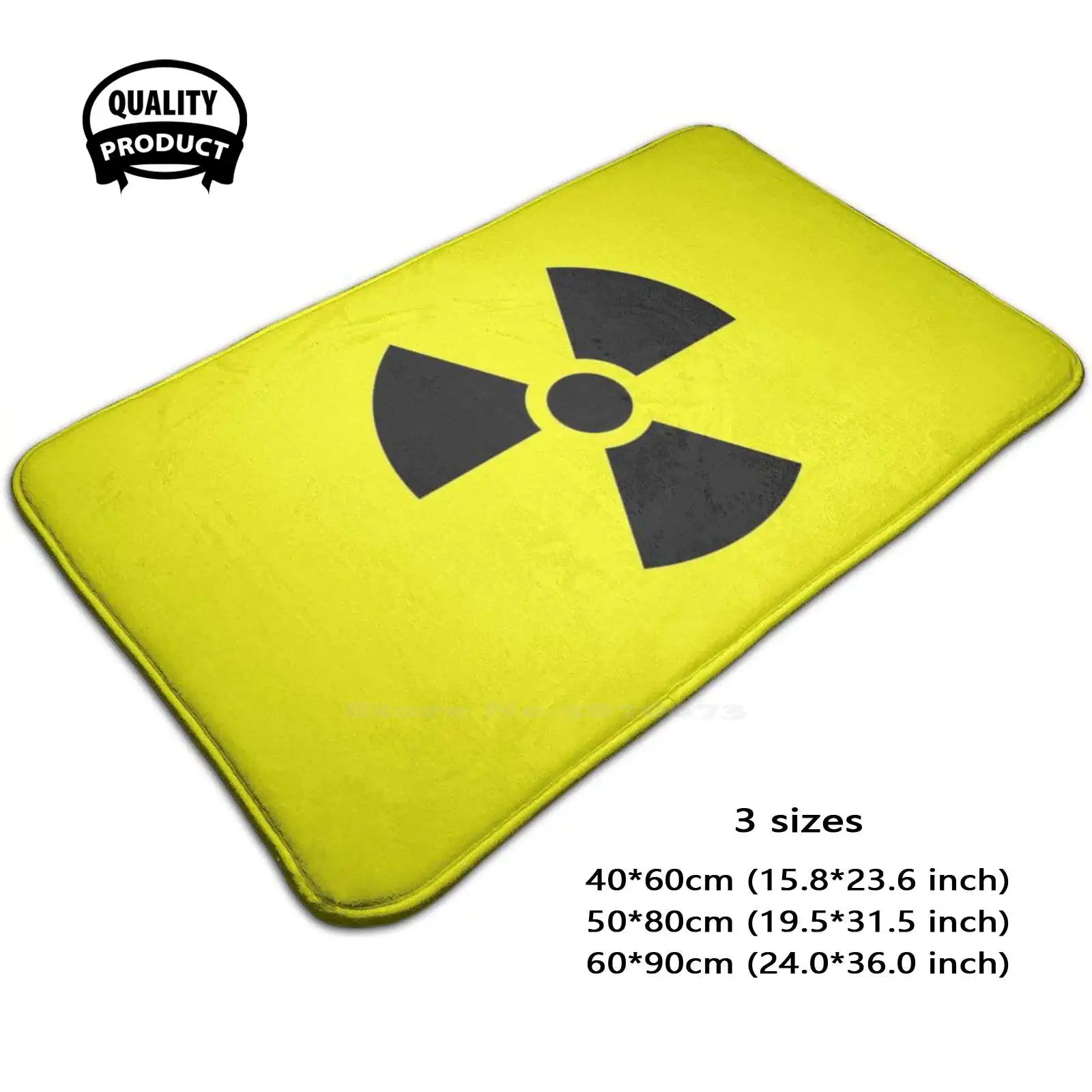 Radioactive Soft Cushion Home Carpet Door Mat Car Rug Mixedesigns Health Fashion Protection Motives Funny Claims Radioactive