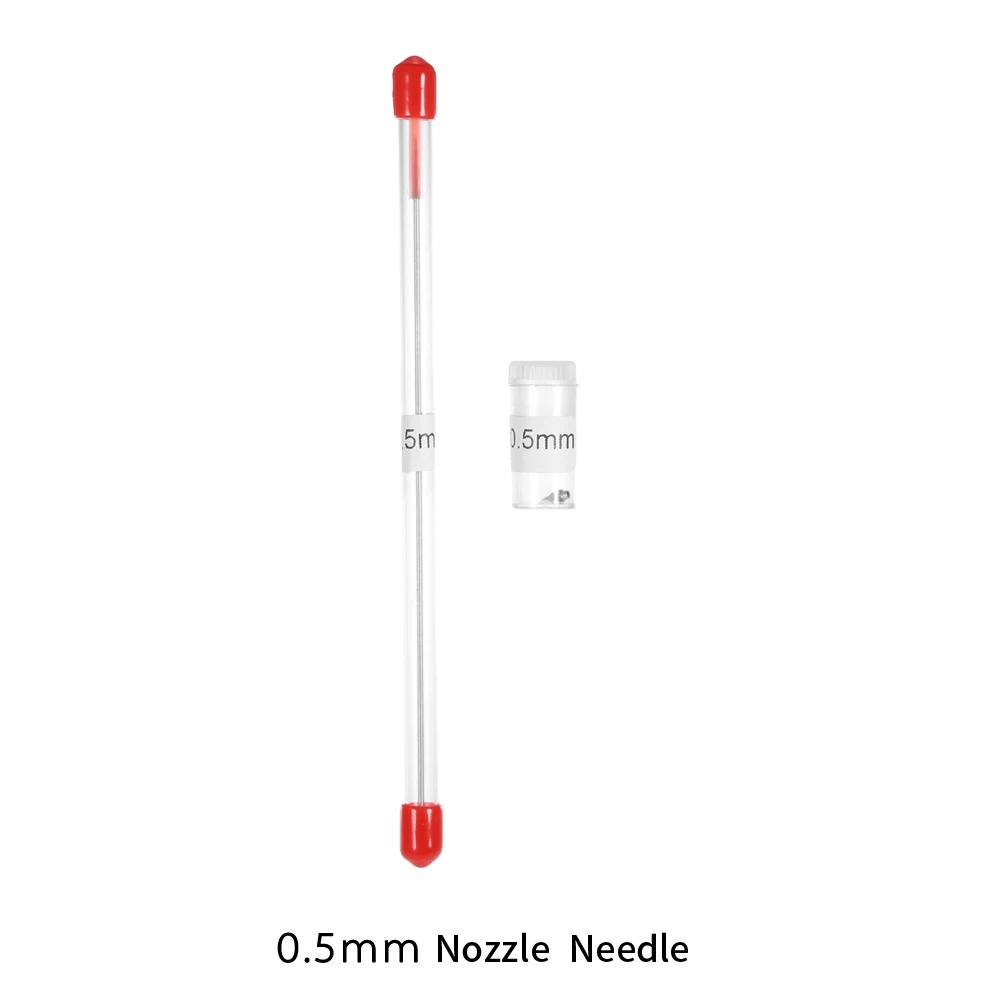 Boquilla de aguja para aerógrafo, accesorios útiles para pintura corporal, herramientas de pulverización, 3 piezas, 0,2/0,3/0,5mm