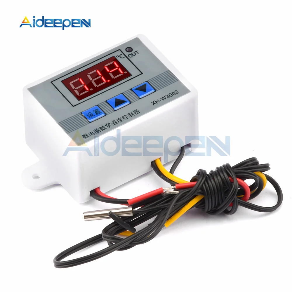 24V 36V 48V Professional W3002 Digital LED Temperature Controller 10A Thermostat Regulator XH-3002 DC 24V-60V