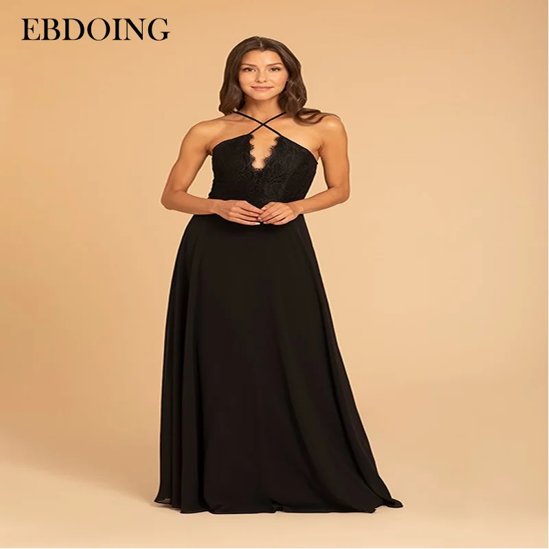 Newest Bridesmaid Dresses  A-line Robe De Soiree Floor-length  V-neck Neckline Sleeveless Wedding Party Dresses