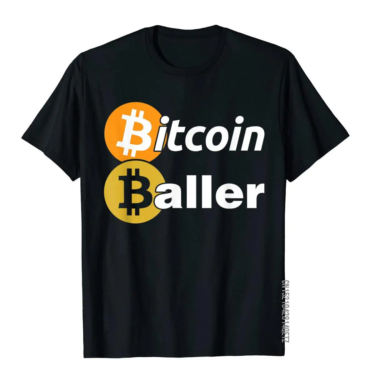 Bitcoin Baller Crypto Digital Currency Blockchain T-Shirt T Shirts Coupons Design Cotton Men's Tops Shirt Printed On