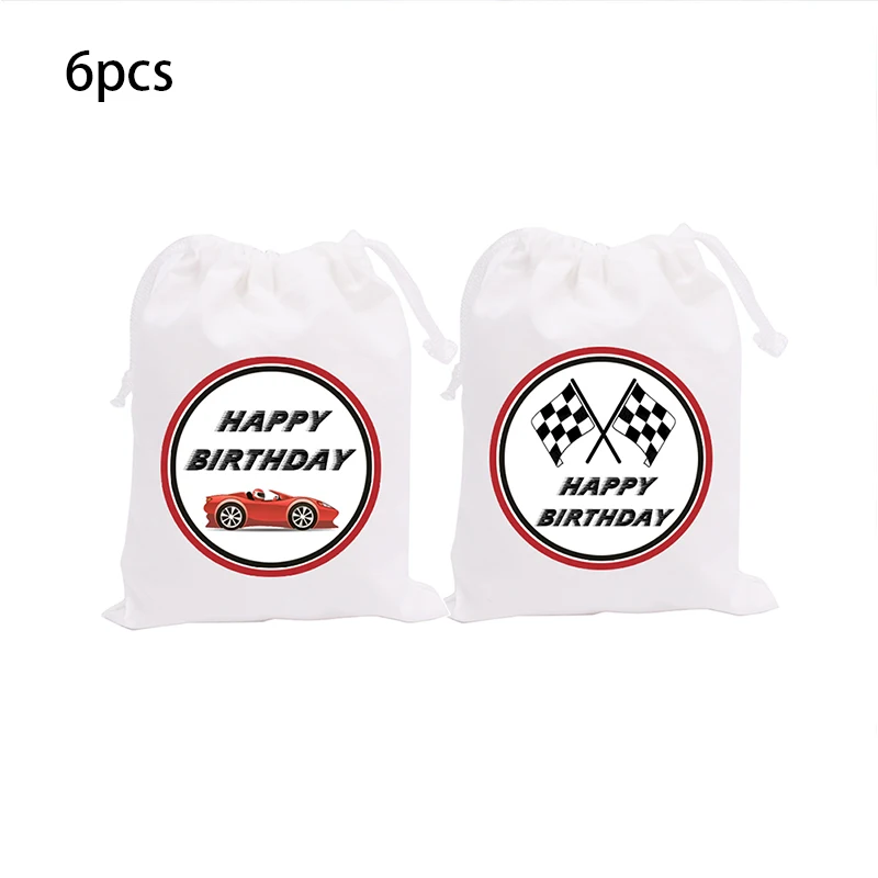 Race Car Racing Treat Boxes Gift Bags Candy Wrapping Birthday Party for Boy Decoration Baby Shower Event Festival Decor