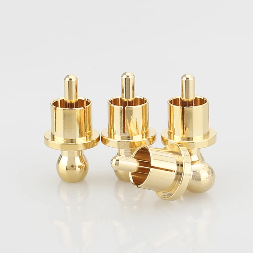 10pcs x Noise Stopper Gold / Rhodium Plated Copper Cap Dust Protector RCA Plug Caps