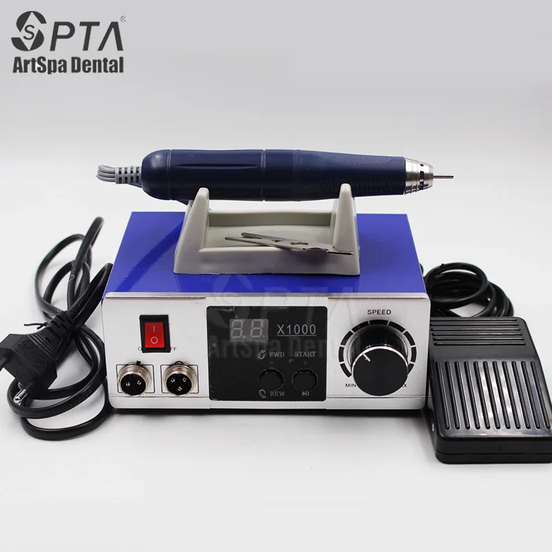 Dental 60,000 RPM Micro Motor Polisher Non-Carbon Brushless Handpiece Laboratory Turbine Tip  Electric Drill  Aluminium Shell