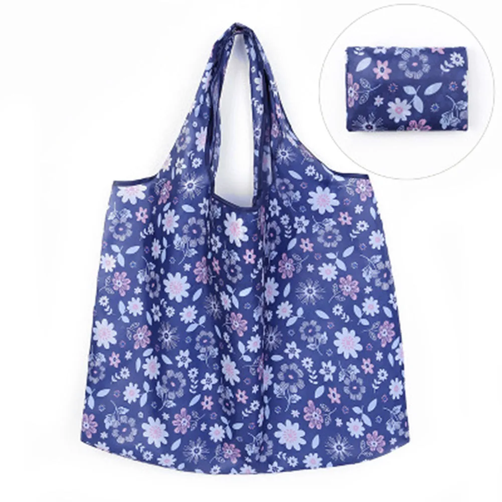 Bolso de compras plegable de tela Oxford para mujer, organizador reutilizable con estampado verde, bolsas portátiles, gran oferta