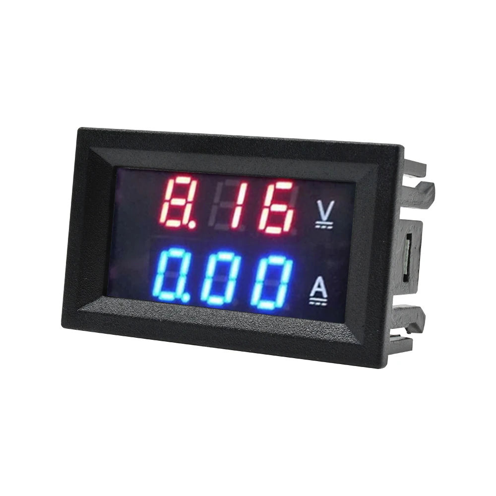 Voltímetro Digital de CC de 4,5 V a 30V, medidor de Panel de voltaje rojo/azul/verde para coche y motocicleta electromóvil de 6V y 12V