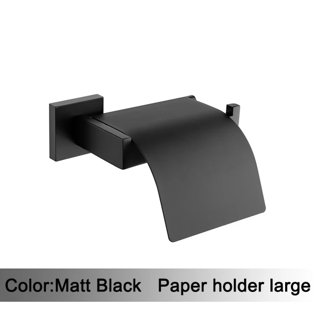 Zwarte Badkamer Hardware Set 304 Roestvrijstalen Handdoekrek Toiletpapierhouder Handdoekhouder Badkameraccessoires