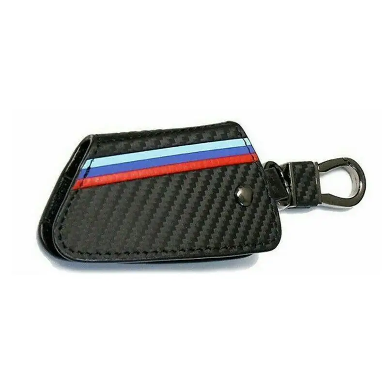 Carbon Fiber Leather Smart Key Cover Case for BMW X5 F15 X6 F16 G30 7 Series G11 X1 F48 F39