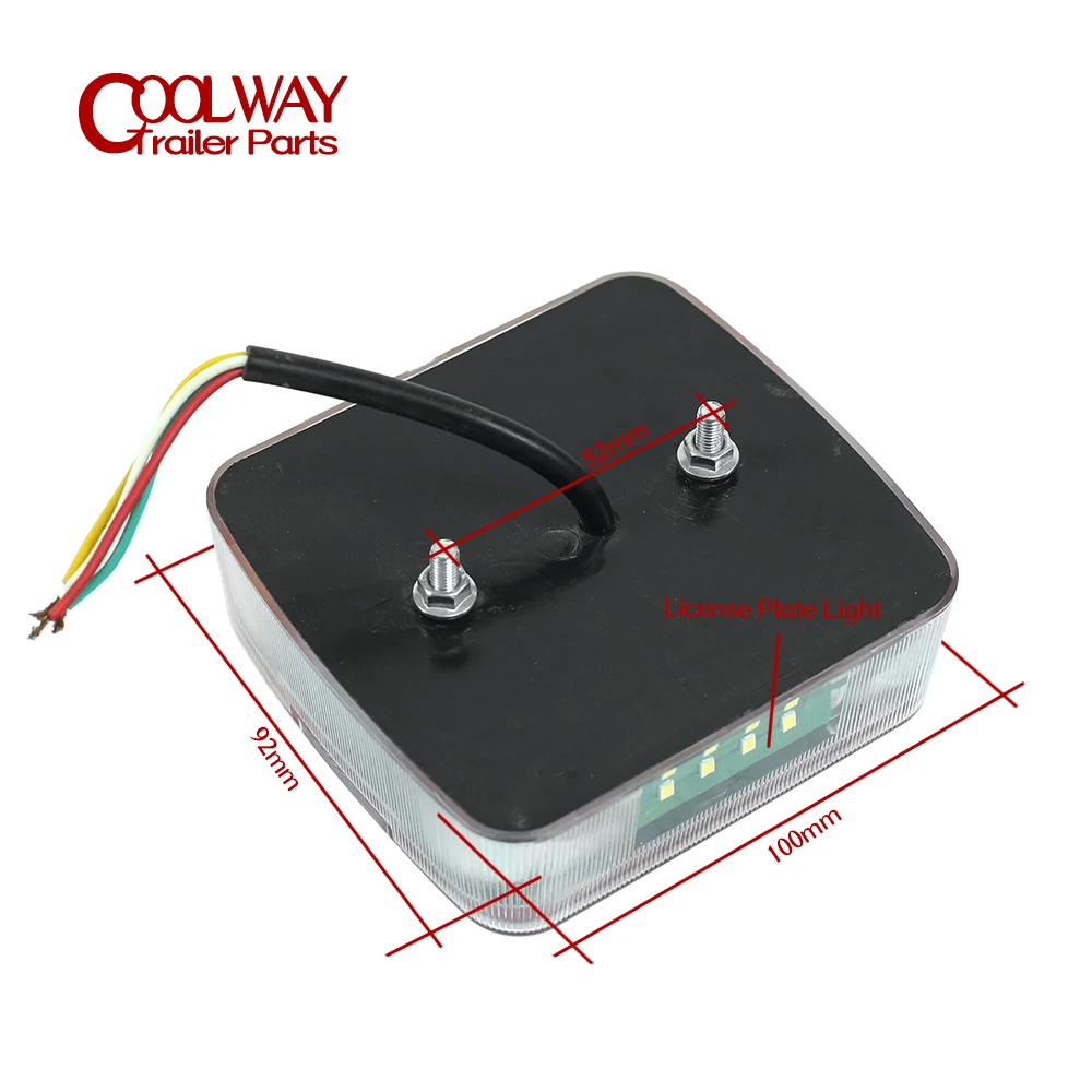 (2PCS/1PAIR) 12V Waterproof Tail LED Light for Boat Trailer RV Camper Caravan - Number Plate Rear Lamps