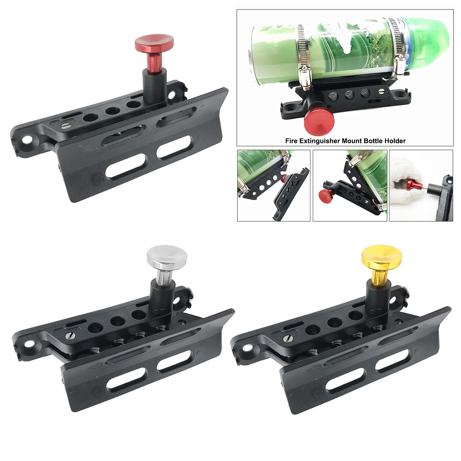 Universal Car Bar Fire Extinguisher Mount For Jeep Wrangler JKU JL JLU YJ LJ