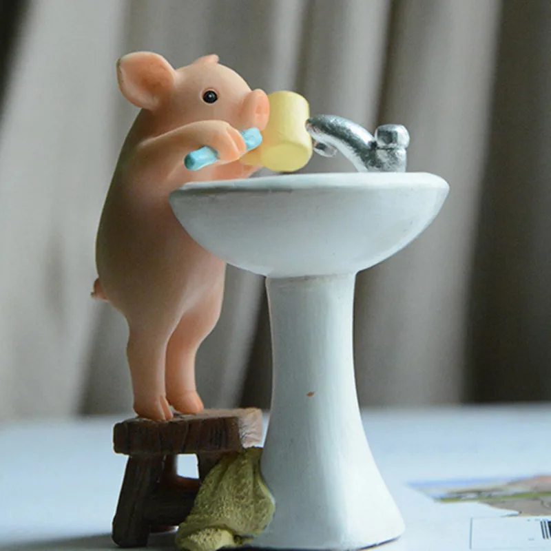 

Коллекция, украшение в виде Свинки, персонализированная Автомобильная декорация, игрушка-животное, Настольная милая игрушка в виде поросен...