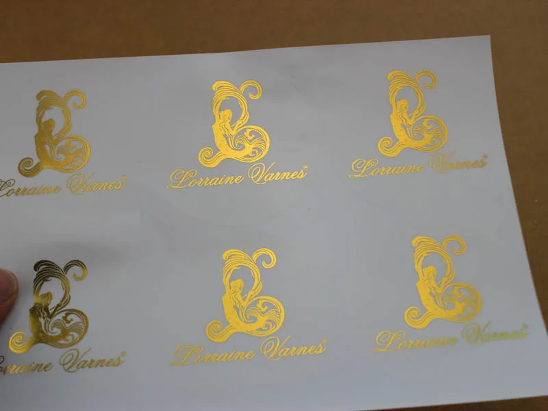 Customized Adhesive label sticker ,vinyl cosmetic label with hot stamping,foil stamping label,cosmetic labels foil stamping