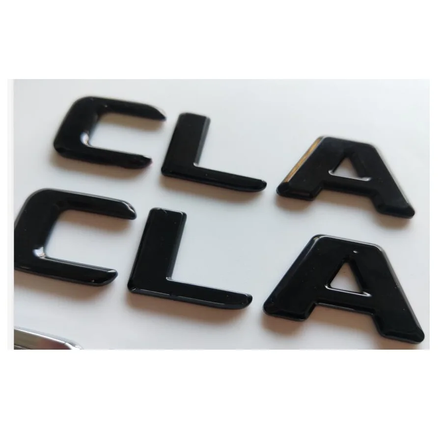 Brilliant Chrome Black Letters CLA 45S Trunk Badges Emblems Stikcer for Mercedes Benz W117 X117 C117 CLA45 S AMG