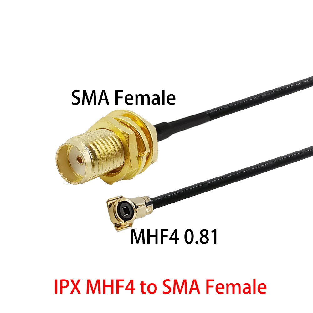 1 stks SMA/RP SMA Female naar IPX U.FL MHF4 1.13 0.81 RF Pigtail Jumper Verlengkabel RG178 voor PCI WiFi Antenne 5-50 CM