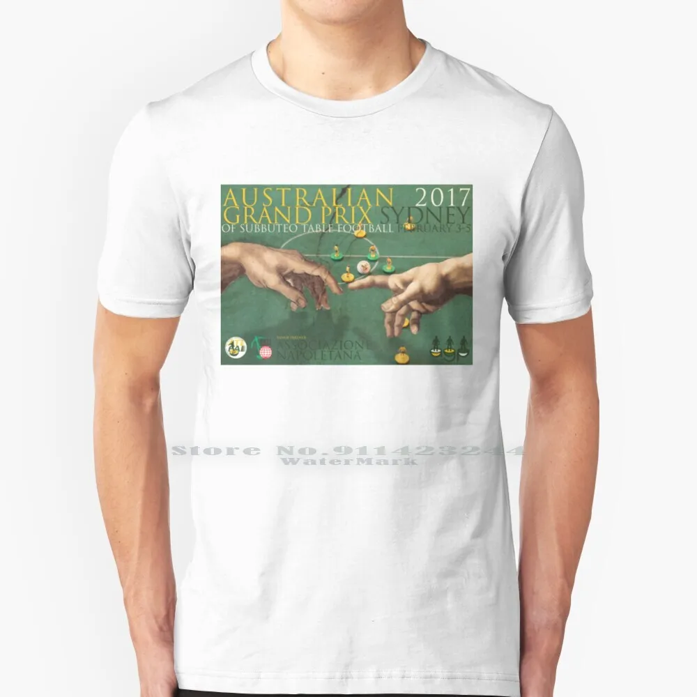 Australian Grand Prix Subbuteo Table Football Tournament Poster 100% Cotton T Shirt Subbuteo Australian Table Football