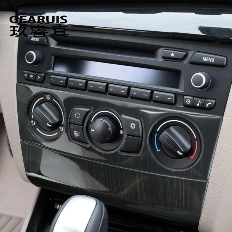 Car Styling For BMW 1 Series E81 coupe Center Console Audio Button Volume MENU Air outlet Knob Frame CD panel Cover Sticker Trim