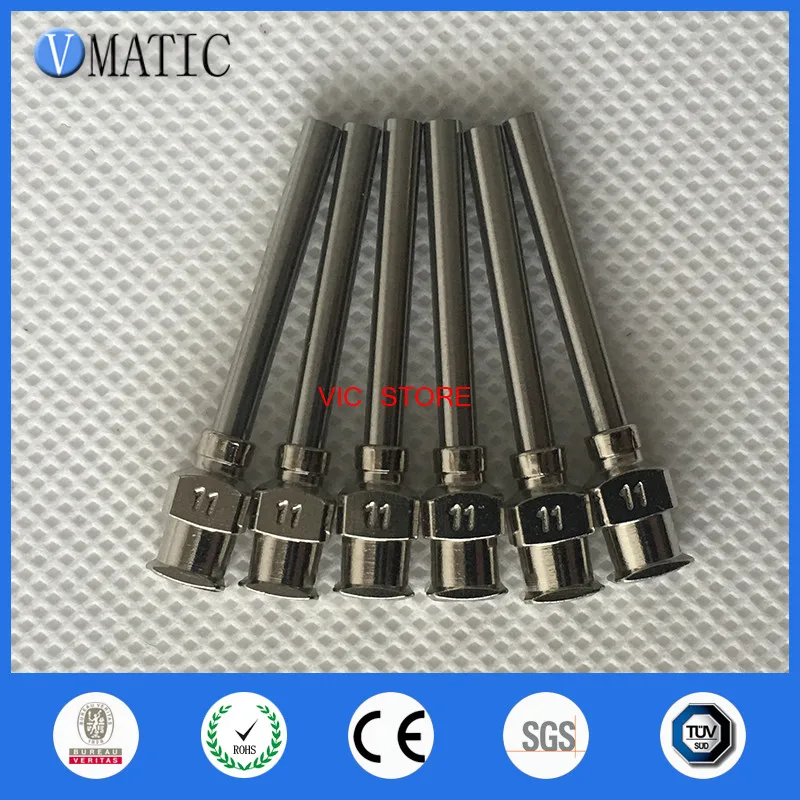 

Free Shipping 12Pcs 1 Inch Tip Length 11G Blunt Stainless Steel Glue Dispensing Syringe Needles Glue Dispenser Needle