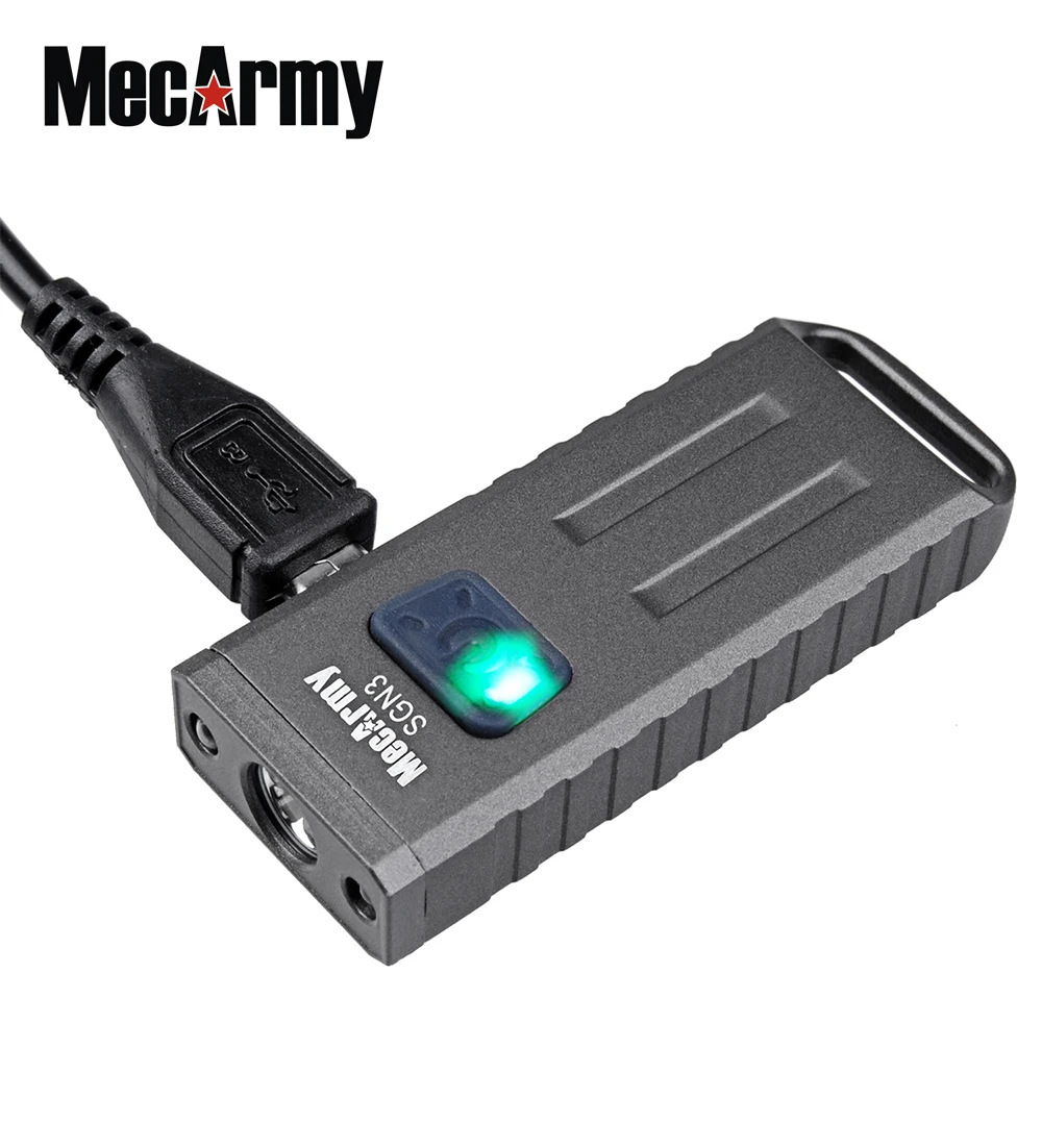 Imagem -03 - Mecarmy Sgn3 Mini Usb Lanterna Recarregável Branco Vermelho uv Xp-g2 Led Max 160 Lumens Pequena Tocha Auto Defesa Edc Luz