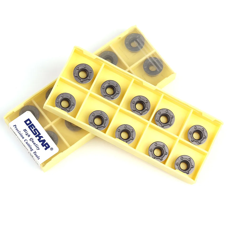 DESKAR R6 RDMT1204MO MQ LF6018 LF6028 Tiện Bằng Máy CNC Cắt Dụng Cụ Cắt Carbide Dạng Cối Xay Dụng Cụ Xoay Thép Không Gỉ Và Thép Không Gỉ