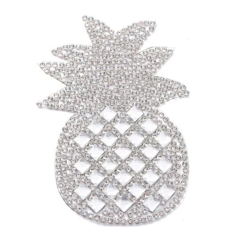 1pcs Crystal Rhinestone Patches for Clothing Iron on Clothes Appliques Badge Stripes Fabric Sticker Apparel Accessories