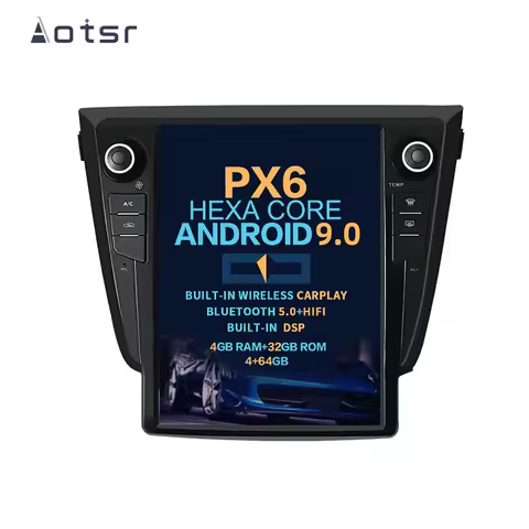 Android 13 Car Radio Coche For Nissan X-trail Qashqai Rouge 2013 - 2019 GPS Navigation DSP CarPlay IPS PX6 Autostereo
