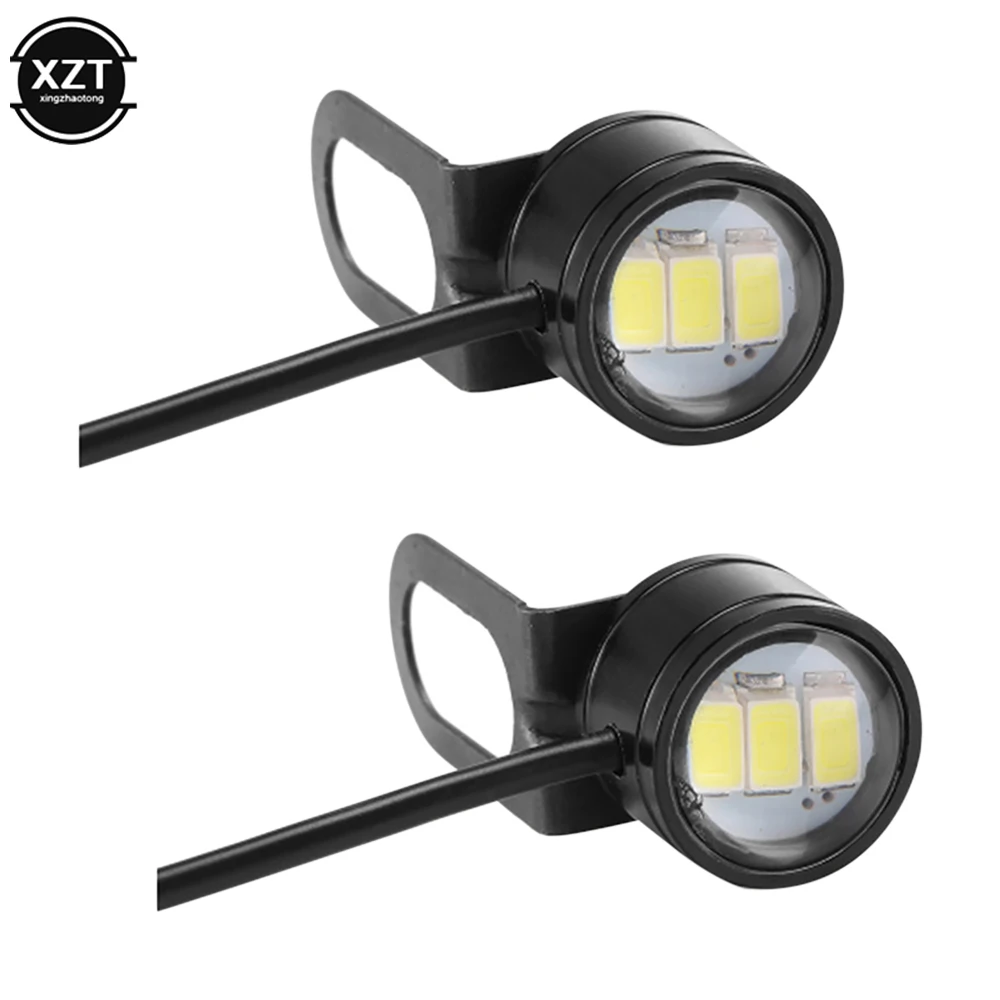 2pcs/pair Motorcycle Eagle Eye Light 12v Motorcycle Led Strobe Lights Warning Brake Aluminum Shell Lamp Spotlight