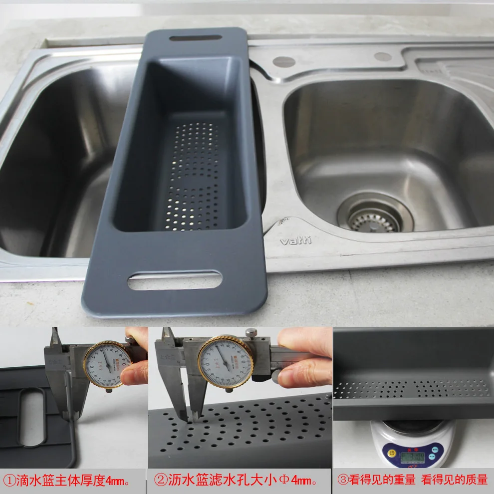 Talea Kitchen Plastic Tray Dish Washing Basin Filter Bowl Rack Pallet Vegetable Salad Filter Plastic Basket P1393