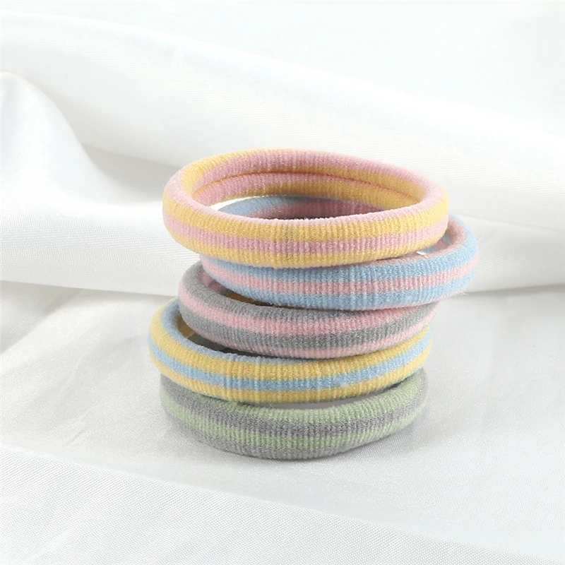 10Pcs Basic Striped Hair Band Women Girls Thick Headband Morandi Colors Hair Tie Hair Accessories for Children Scrunchies Holder