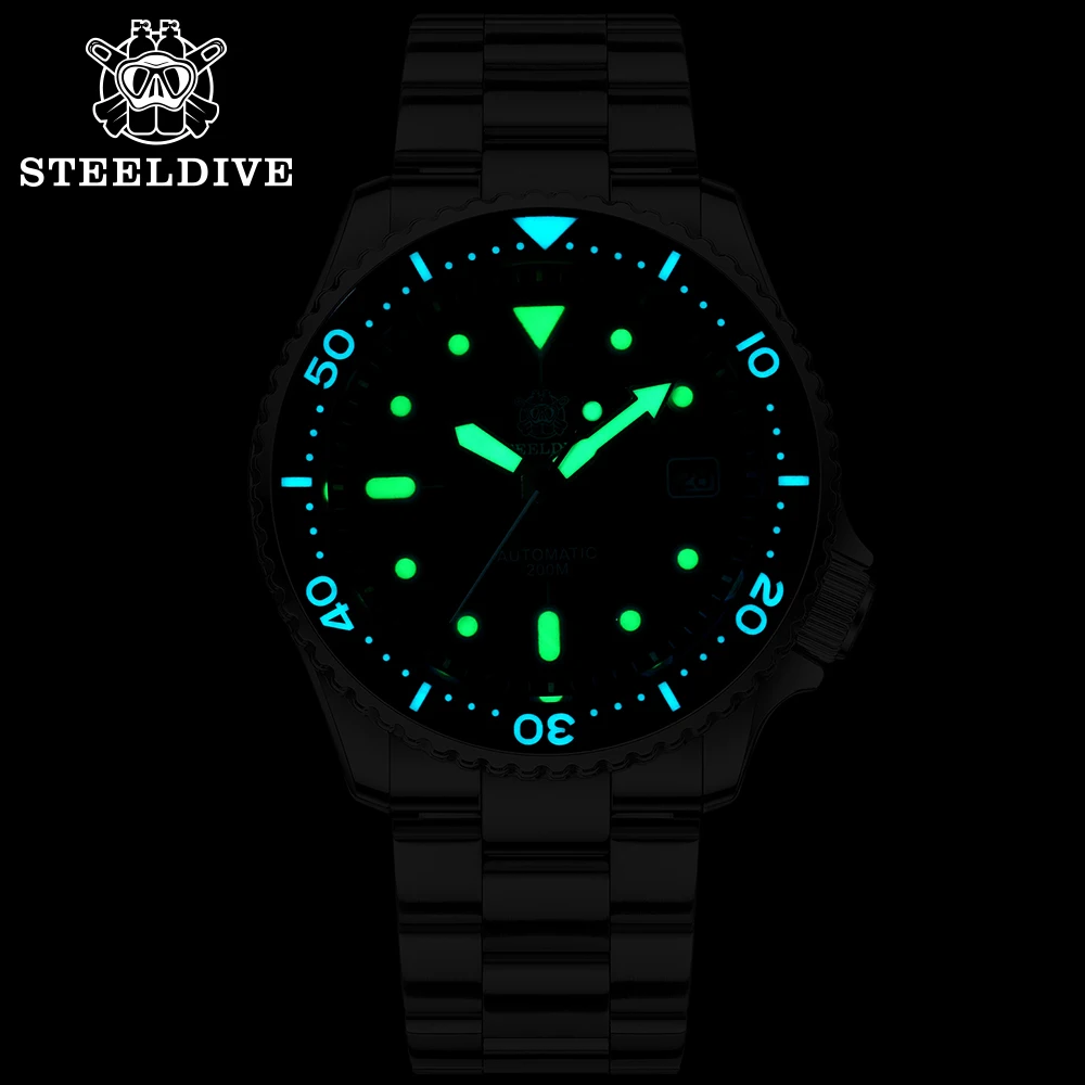 Steeldive Offiical SD1973 Men's Watch Dive Watch NH35 Automatic Mechanical Men's Watch 41mm 200m Diver Watch Men Watches