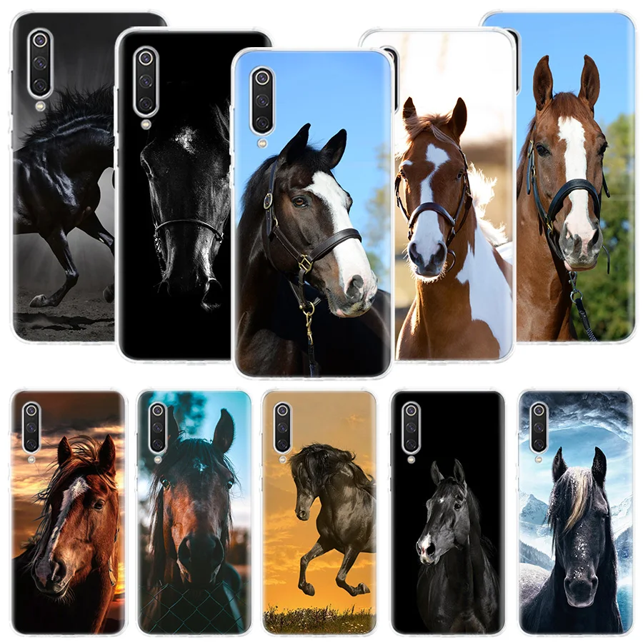 Horse Galloping Horse Phone Case For Xiaomi Redmi Note 13 Pro Plus 5G Capa 12 12C 9 9T 9C 10 10C 8 7 6 10A 9A K70 K60 Pro 8A 7A