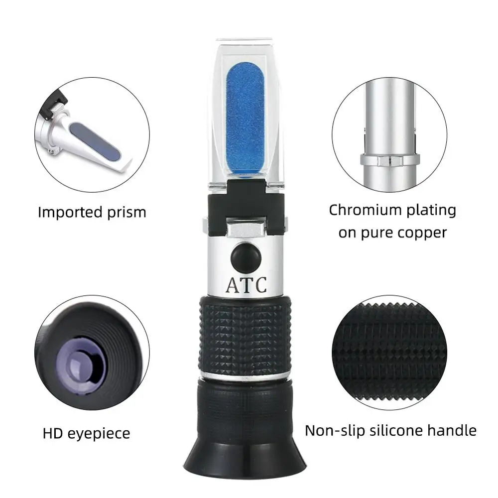 yieryi New 58~90% Brix 38~43 Bee Baume Honey Refractometer ATC Portable Moisture 12-27% Honey Refractometer Beekeeping Tester