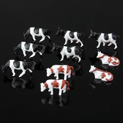 10pcs HO Scale Model Train Building Layout Painted Animal Figures 1:87 Scale Horse 20mm For Train House Model