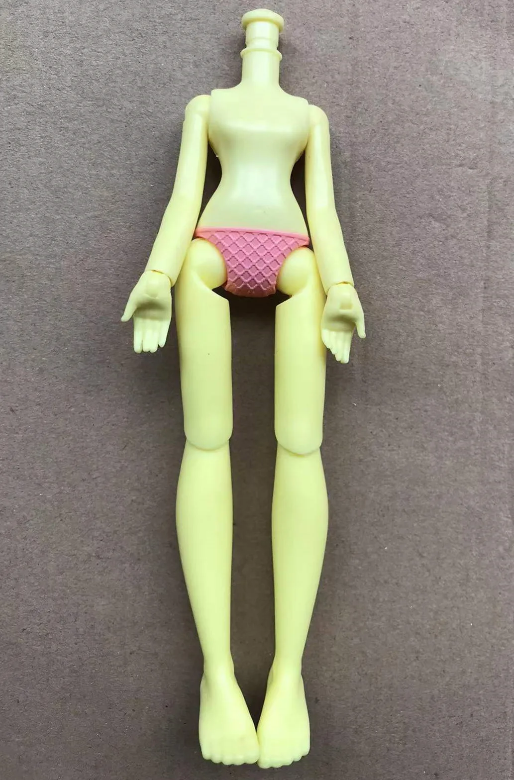 Colorful Slim Doll Body Joints Movable 15cm Body Figures Green Pink Yellow White Jade Brown Beige Color For Female Doll Heads