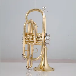 High Quality Bach Golden Bb Cornet Trumpet Brass With Case And Mouthpiece Musical Instruments