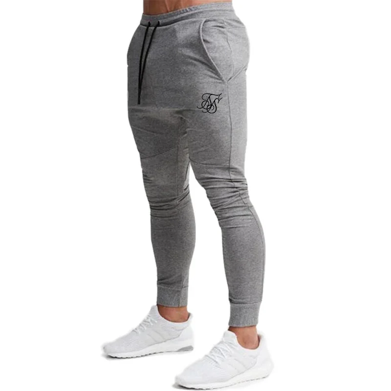 Men\'s high-quality Sik Silk brand polyester trousers fitness casual trousers daily training fitness casual sports jogging pants