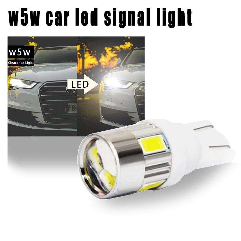 2pcs T10 w5w LED Bulb Car 192 Dome Signal Auto Wedge Turn Side Clearance Lamp Trunk Beleuchtung 194 168 Door License Plate Light