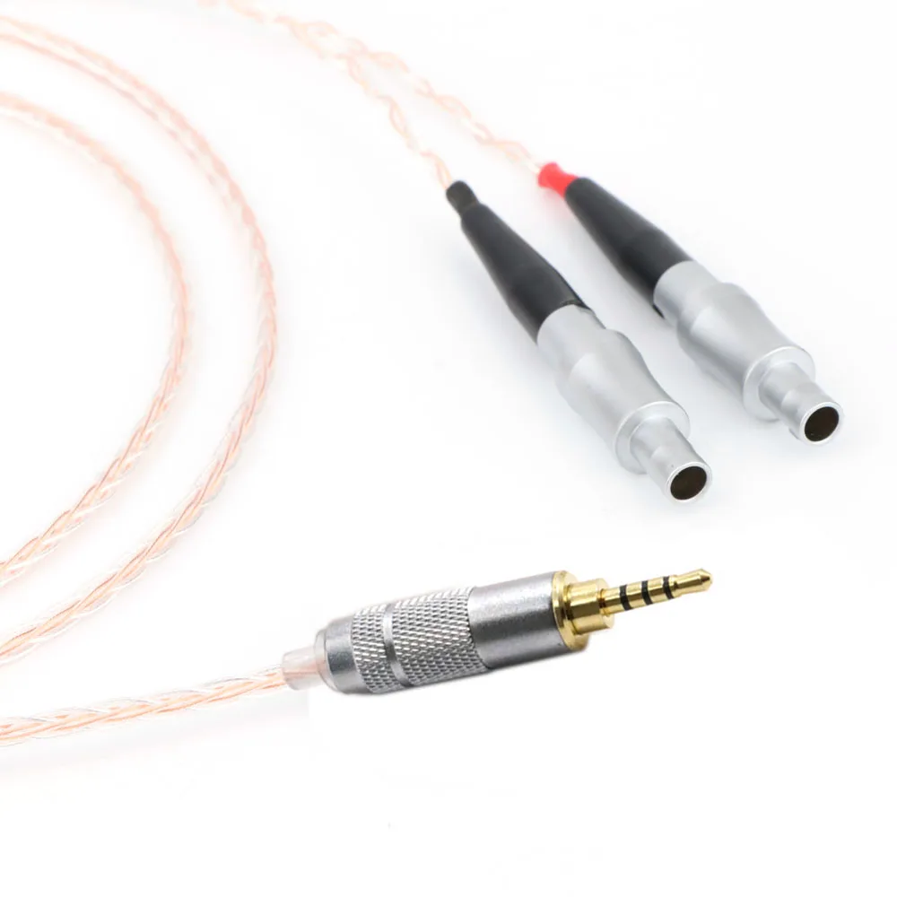 Cavo di aggiornamento per cuffie a 8 core bilanciato da 2,5/3,5/4,4 mm/6,35/XLR di alta qualità per HD800 HD800S HD820