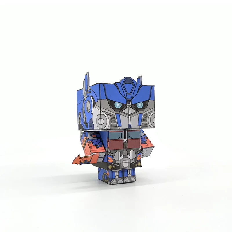 No-glue Optimus Prime Origami Handmade 3D Paper Model Papercraft Anime Game Figure DIY Cube Kids Adult Craft Toys CS-051 image 2