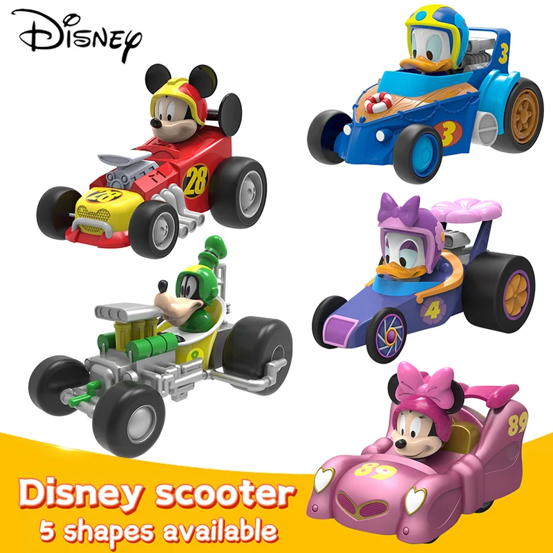 

Disney Mickey Minnie Goofy Donald Duck Daisy Pull-back Car Model Toy Inertia Vehicle Cartoon Characters Collection Gift For Boys