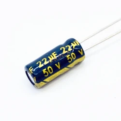 30 Pçs/lote 50V 22UF 5*11 50 22uf capacitor eletrolítico de alumínio 20% v