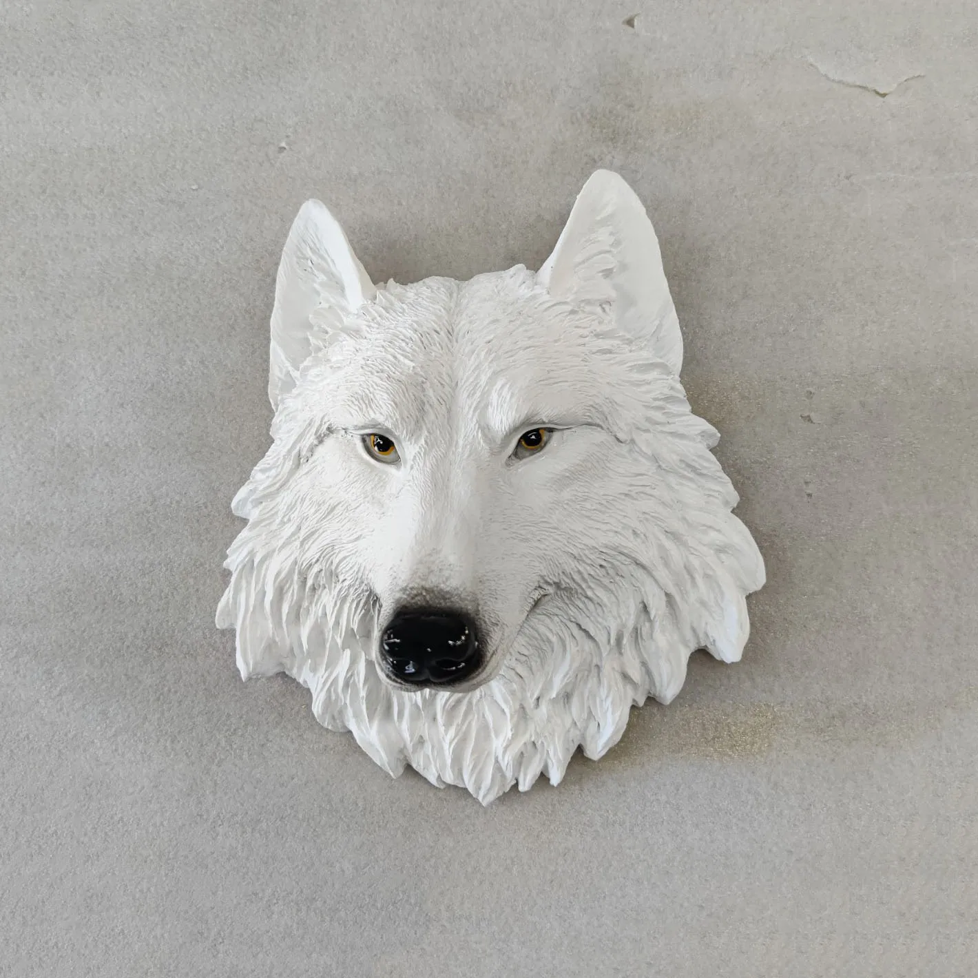 New Resin Simulation Animal Figurines Wall Wolf Head Status Lion Figure Decor Bar Mural Sculptures Ornaments Home Accessories