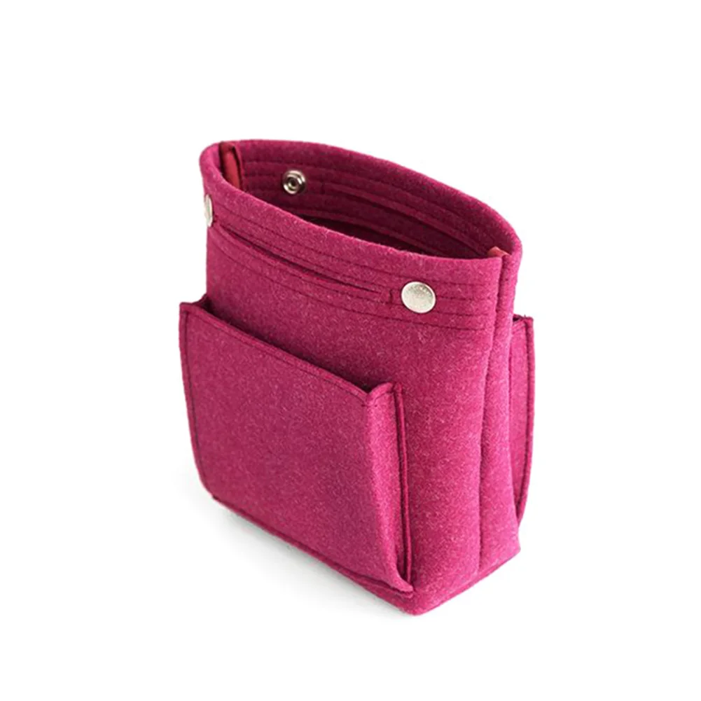Bolsa de Maquillaje portátil para mujer, bolso de mano con inserto de tela de fieltro, organizador de cosméticos, Neceser para pantalones, novedad