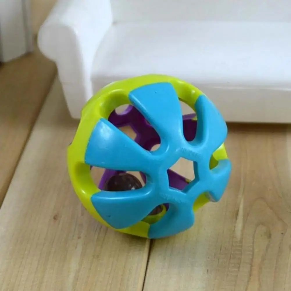 HOT SALES!!! Chaseed Game Colorful Pet Toy Ball with Bell for Hamster Cat Parrot Dog Rabbit