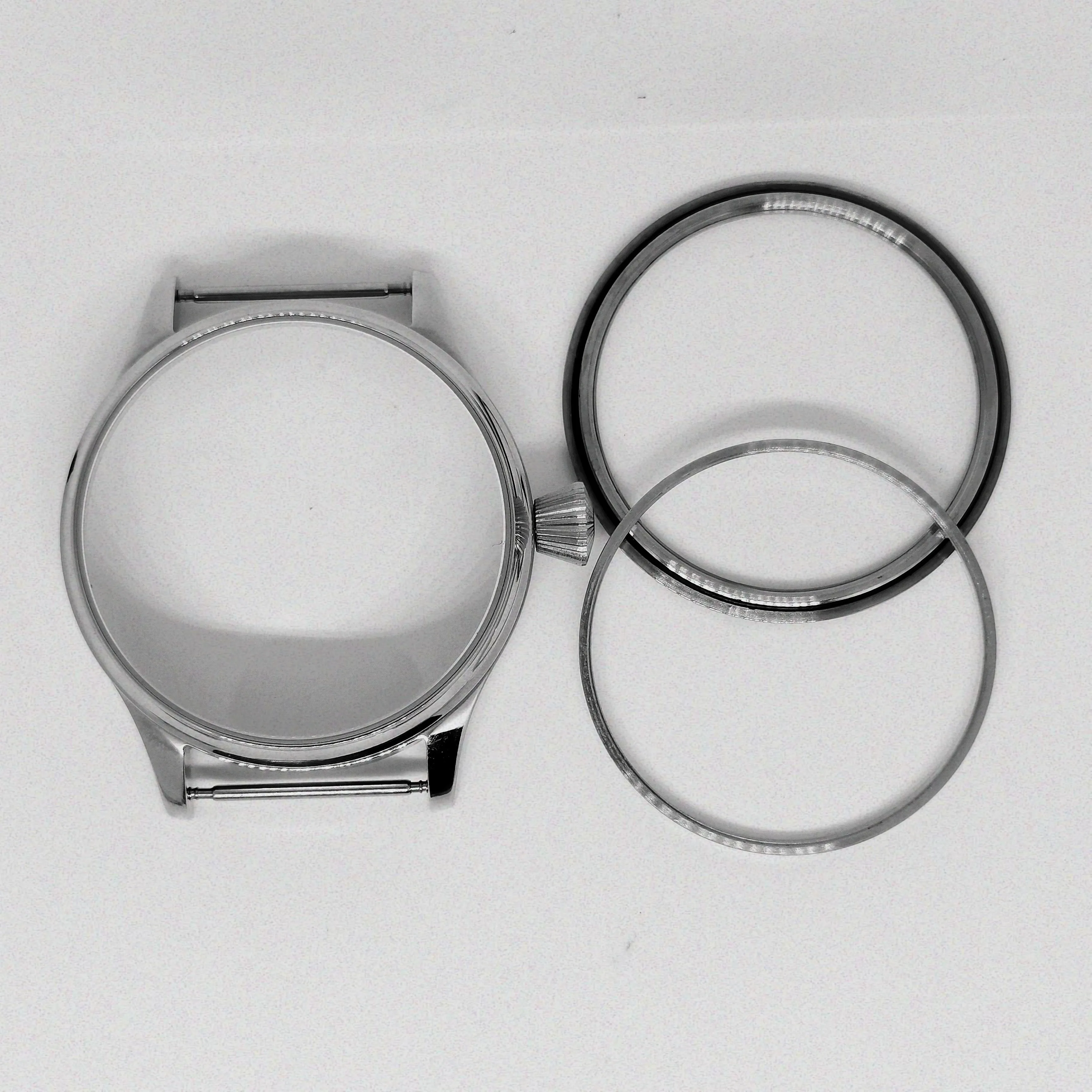 44MM Parts Cases Of Stainless Steel Add Luminous Dial And Hands Fit Eta 6497 St36 Manual Movement