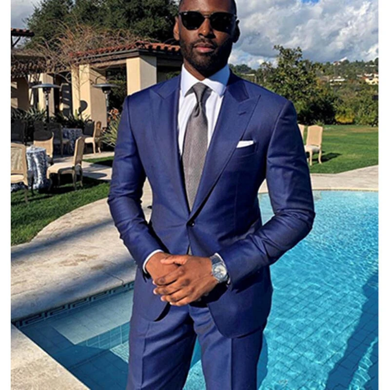 New Arrival Classic 2 Piece Male Suit 2025 One Button Wedding Tuxedo Groomsmen Formal Men\'s Suits (Jacket+Pants) Costume Homme