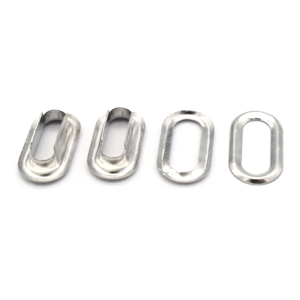 Oval Metal Eyelet with Washer Eyelet Grommets 10mm Grommet Rivets Purse Accessories for Sewing Shoes Bag Making Hardware Leather