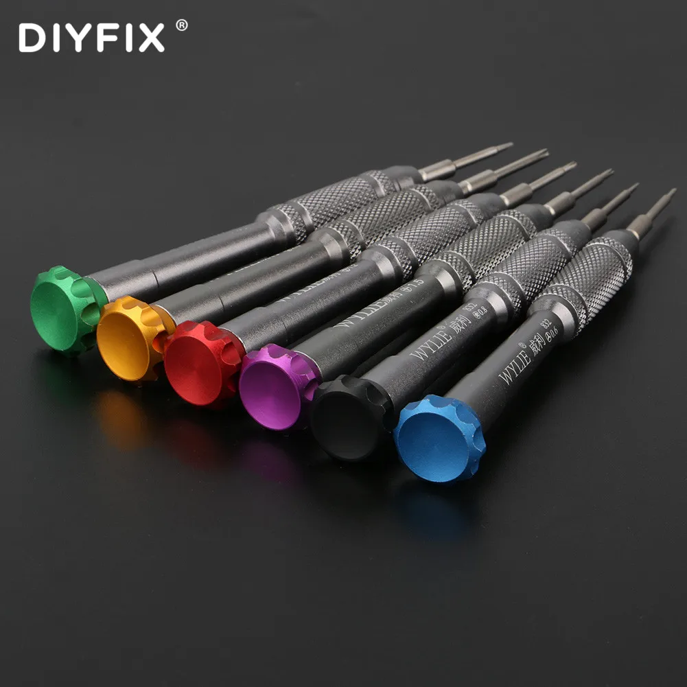 DIYFIX 6 in1 Precision Screwdriver Set For iPhone 11/ 12 Series  Mobile Phone Computer Repair Disassembly Bolt Screwdriver